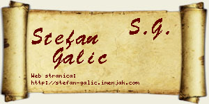 Stefan Galić vizit kartica